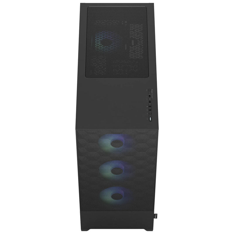Montert Fractal Design Pop XL Air RGB Clear Tint kabinett med RGB-lys