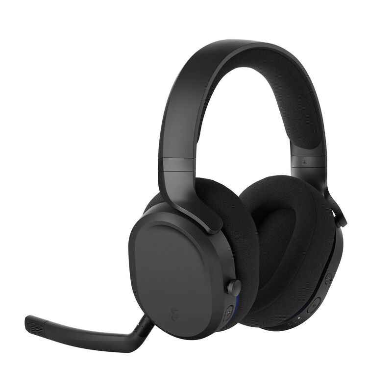 Detalj av øreputene på Fractal Design Scape trådløst gamingheadset svart RGB