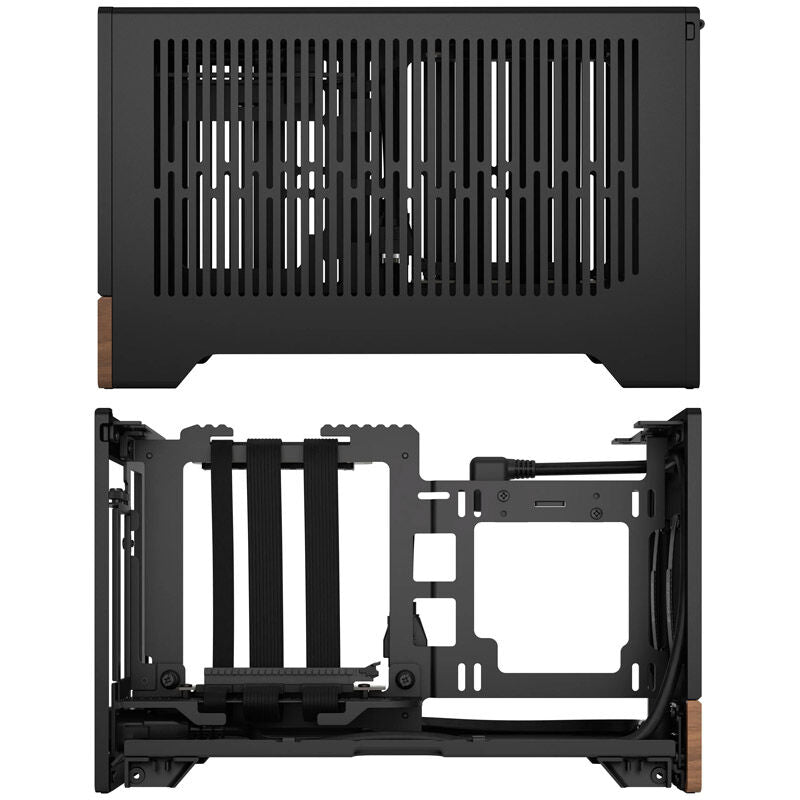 Baksiden av Fractal Design Terra Mini-ITX kabinett med I/O-porter
