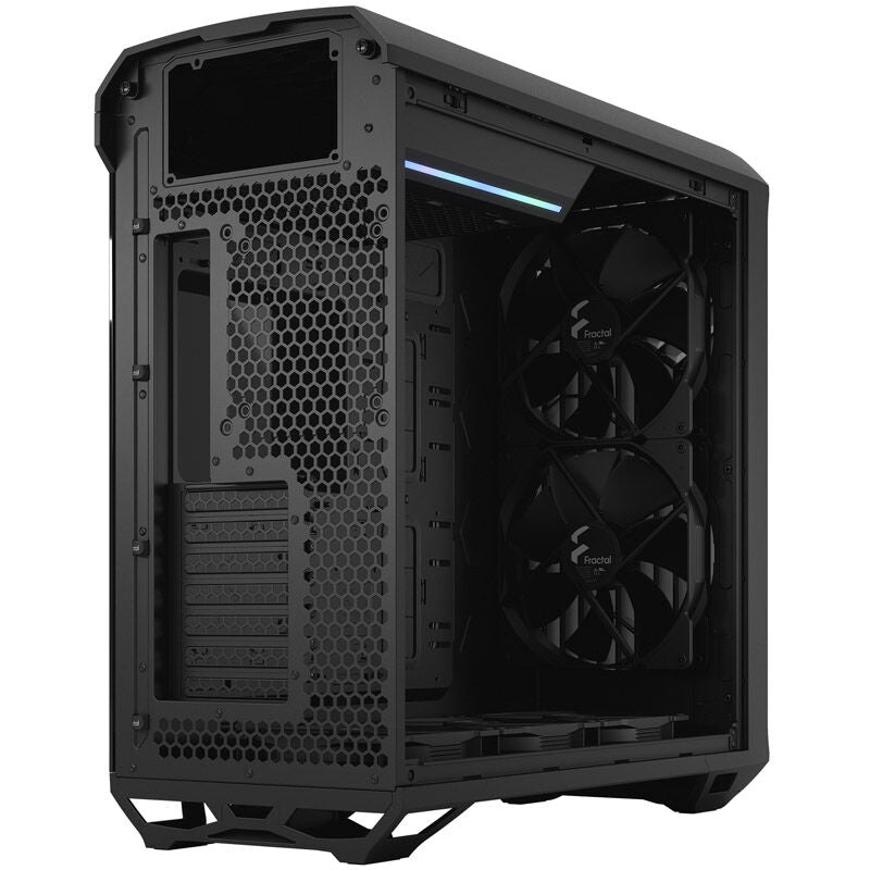 Visning av støvfilter i Fractal Design Torrent kabinett midtårn herdet glass svart