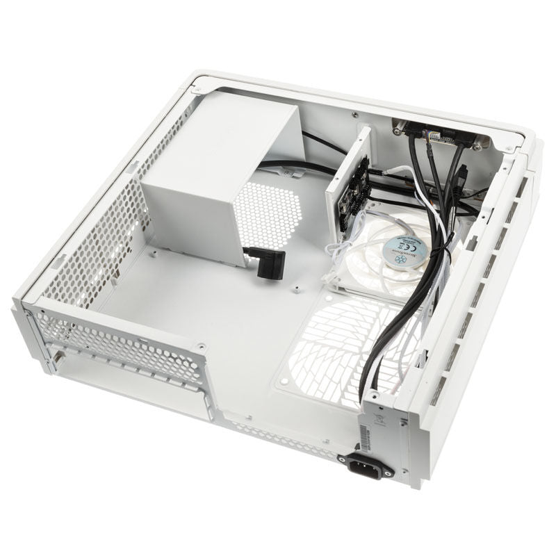 Frontpanel med USB-porter på SilverStone Raven Z RVZ03W-ARGB HTPC-kabinett