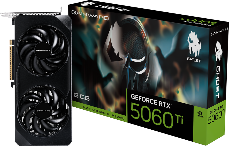 Gainward GeForce RTX 5060 Ti Ghost grafikkort forfra