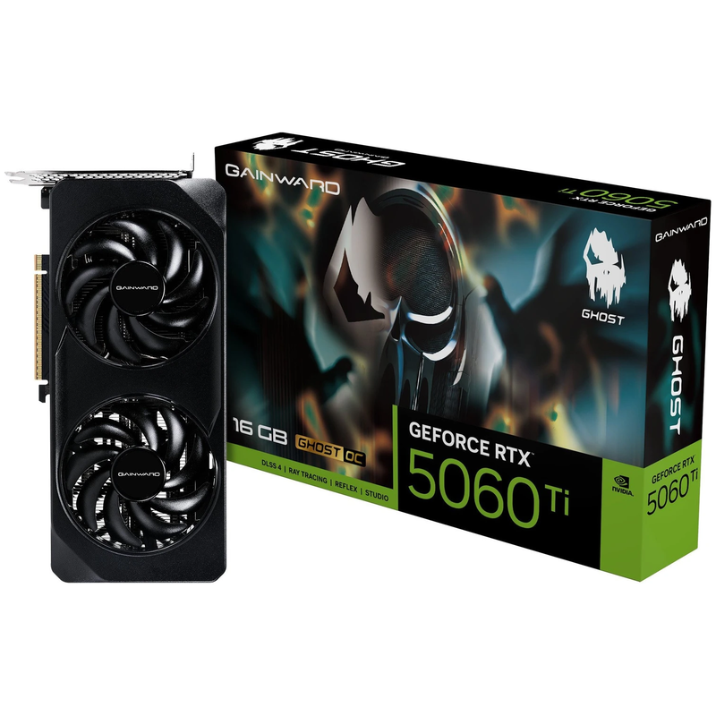 Gainward GeForce RTX 5060 Ti Ghost OC grafikkort forfra
