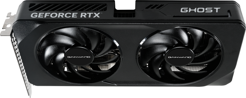 Nærbilde av RGB-belysning på Gainward GeForce RTX 5060 Ti Ghost grafikkort