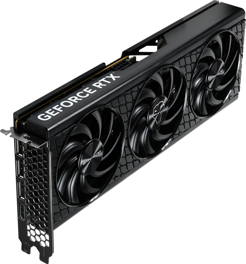 Gainward GeForce RTX 5060 Ti Python III OC grafikkort med synlige tilkoblinger