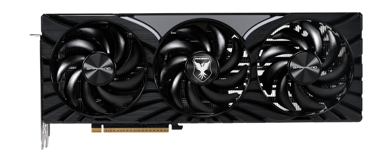 Detalj av Gainward GeForce RTX 5070 Ti Phoenix-S kjølesystem