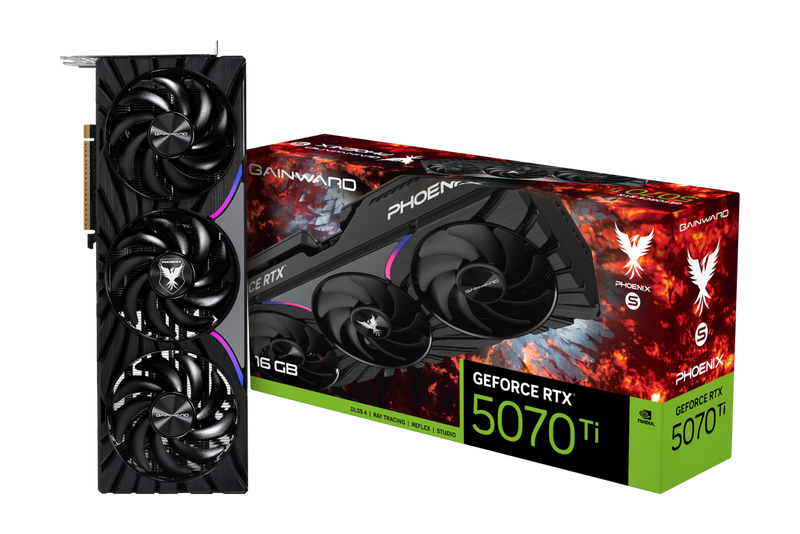 Gainward GeForce RTX 5070 Ti Phoenix-S grafikkort forfra