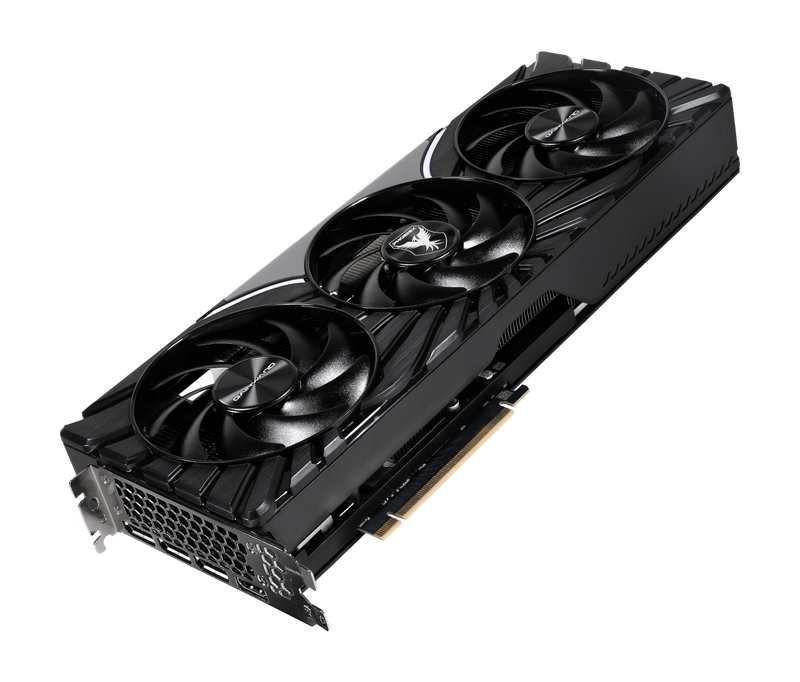 Nærbilde av Gainward GeForce RTX 5070 Ti Phoenix-S RGB-belysning