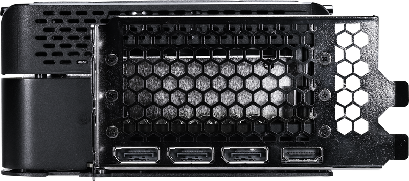 Nærbilde av RGB-belysning på Gainward GeForce RTX 5090 Phantom