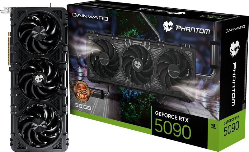 Gainward GeForce RTX 5090 Phantom GS grafikkort forfra