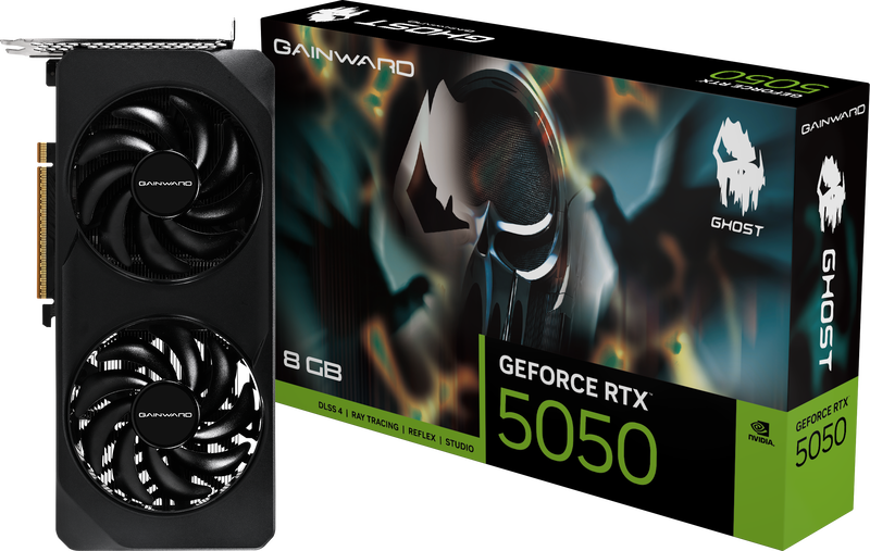 Gainward RTX 5050 Ghost grafikkort 8 GB forfra
