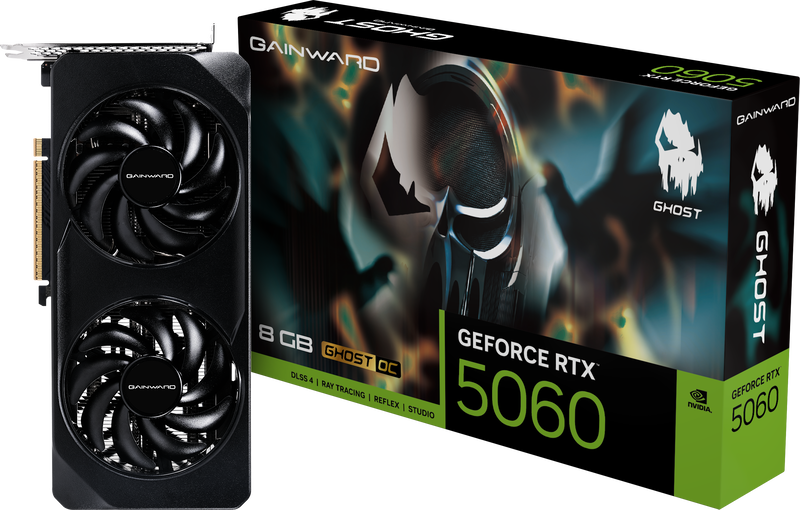Gainward RTX 5060 Ghost OC grafikkort 8 GB forfra