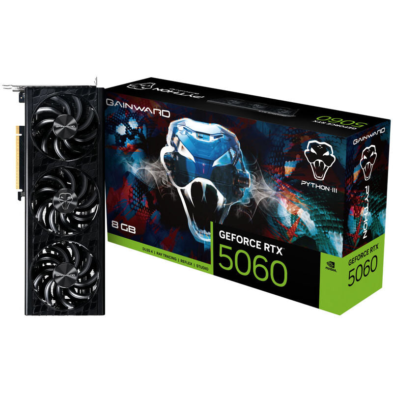 Gainward RTX 5060 Ti Python III V1 grafikkort forfra
