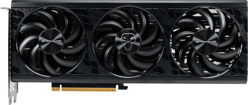 Nærbilde av kjølevifter på Gainward RTX 5070 Python III grafikkort