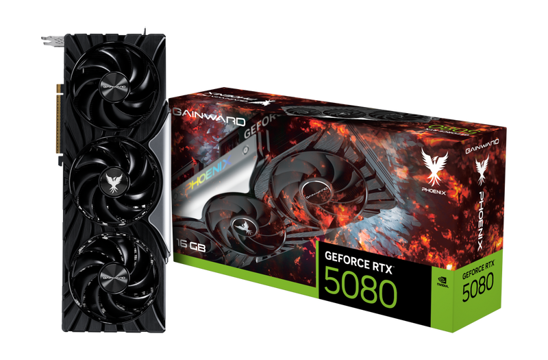 Gainward RTX 5080 Phoenix grafikkort forfra
