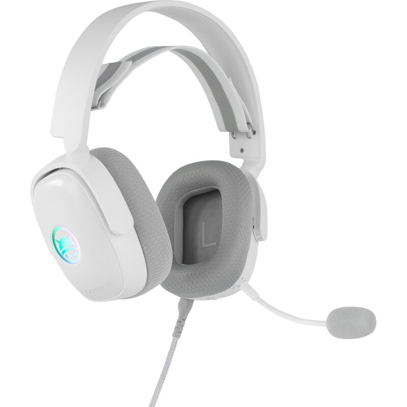 GAMIAC HS71 gamingheadset 7.1 RGB 50 mm hvit forfra