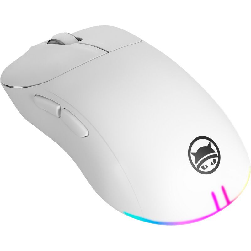 Detalj av knappene på GAMIAC PA50 kablet gamingmus hvit