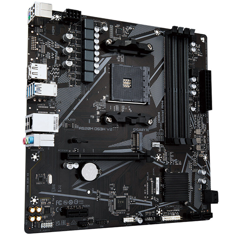 Gigabyte A520M DS3H V2 hovedkort bakside