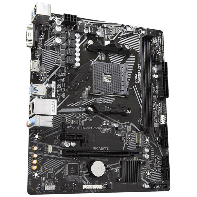 Gigabyte A520M K V2 hovedkort bakside