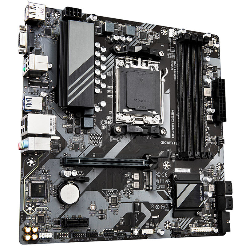 Gigabyte A620M DS3H hovedkort bakside