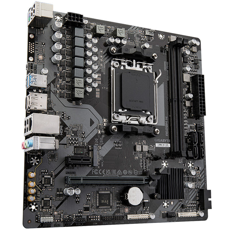 Gigabyte A620M H hovedkort bakside