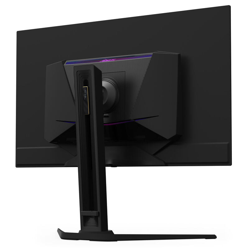 Nærbilde av tilkoblingsporter på Gigabyte AORUS FO32U2P