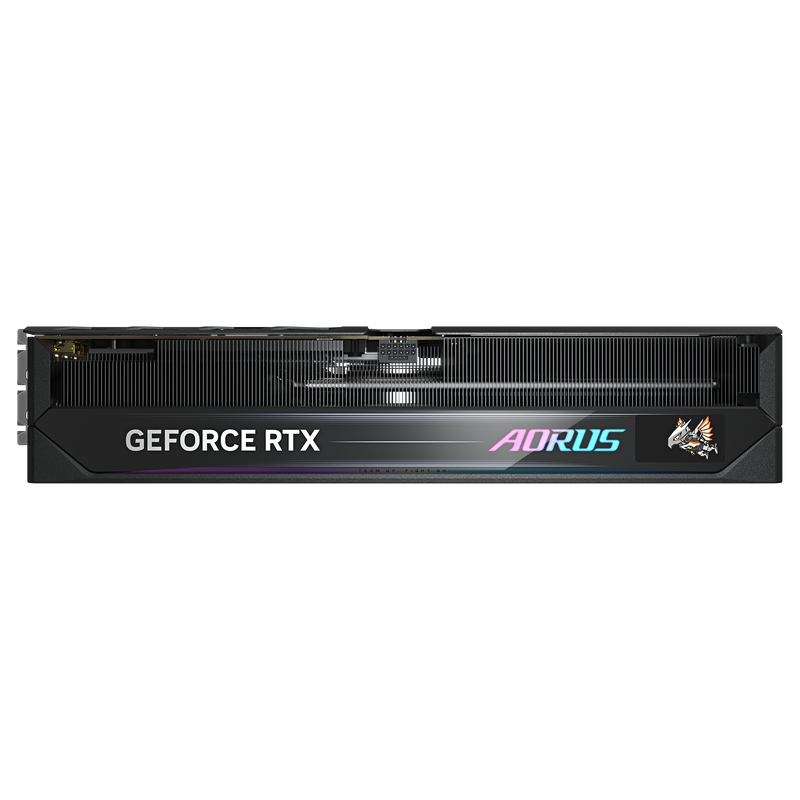 Detalj av Gigabyte Aorus GeForce RTX 5070 Ti Master kjølevifte