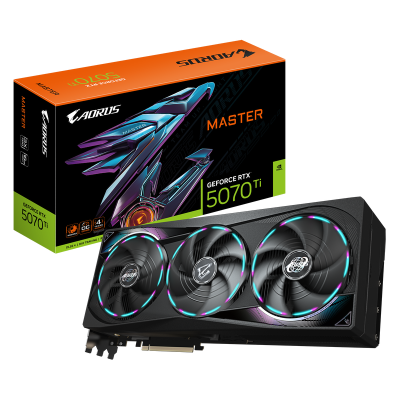 Gigabyte Aorus GeForce RTX 5070 Ti Master forfra