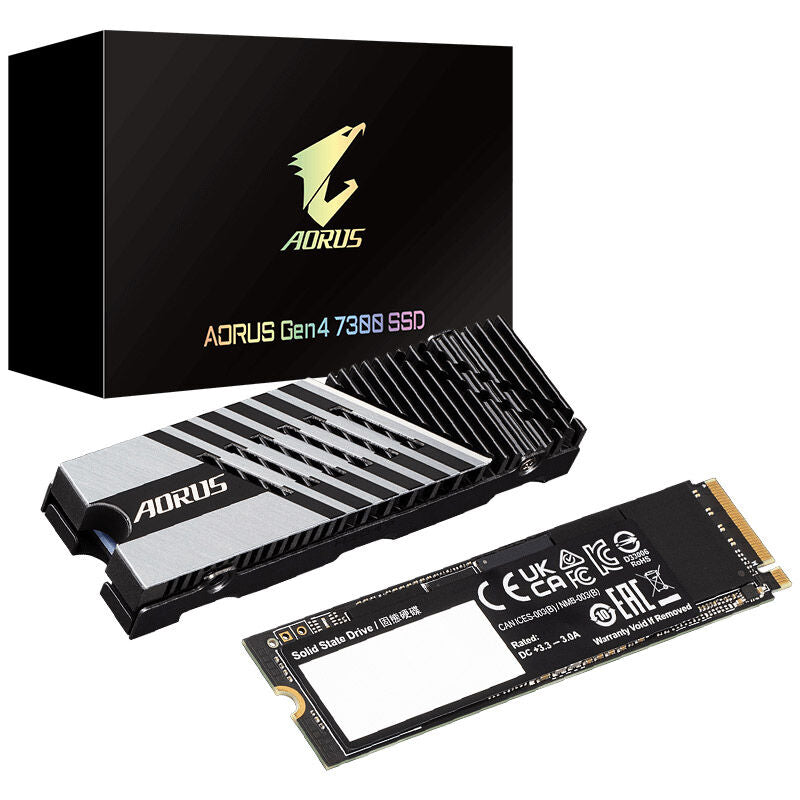 Gigabyte AORUS Gen4 7300 NVMe SSD 2 TB forfra