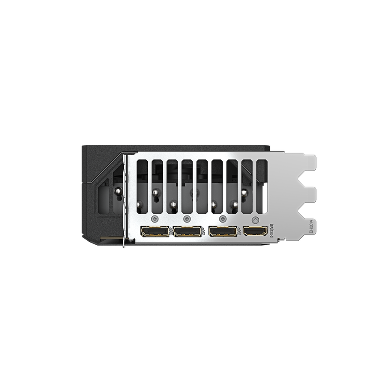 Gigabyte Aorus RTX 5070 Master grafikkort DisplayPort og HDMI-porter