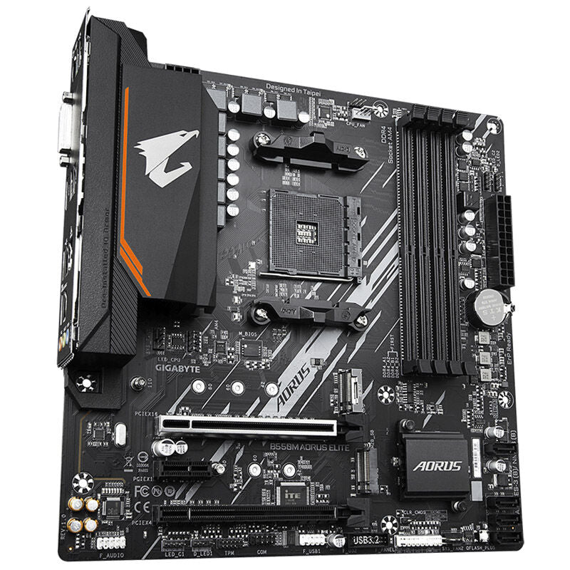 Gigabyte B550M AORUS Elite hovedkort bakside