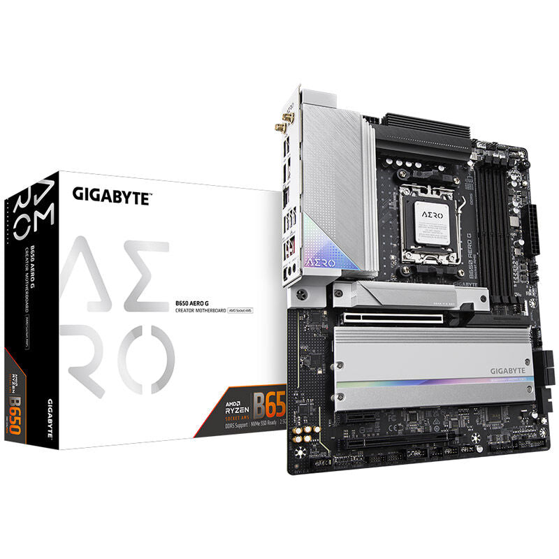 Gigabyte B650 Aero G hovedkort forfra