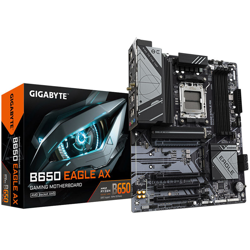 Gigabyte B650 Eagle AX hovedkort AM5 ATX DDR5 forfra