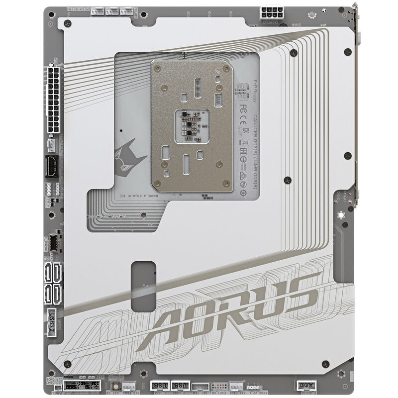 Gigabyte B650E AORUS Stealth ICE hovedkort med RGB-belysning