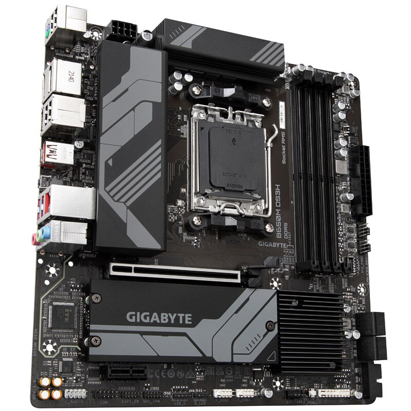 Gigabyte B650M DS3H hovedkort bakside