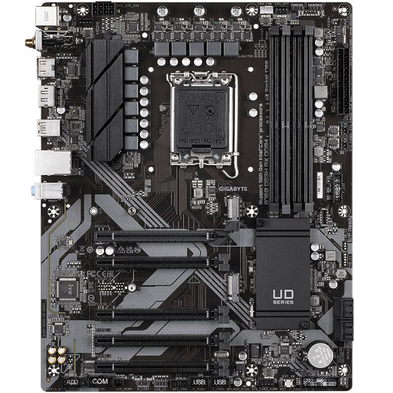 Detalj av Gigabyte B760 DS3H AX DDR4 hovedkort