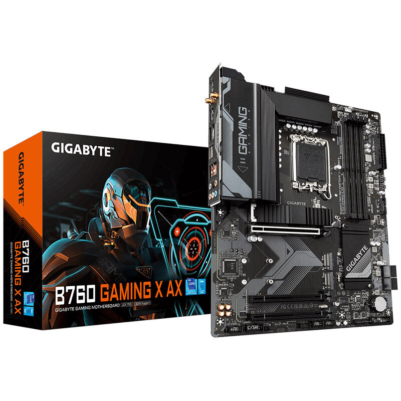 Gigabyte B760 Gaming X AX hovedkort forfra
