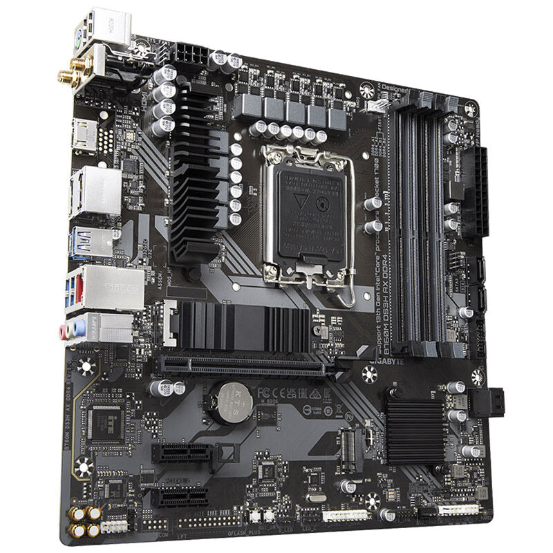 Gigabyte B760M DS3H AX DDR4 hovedkort bakside