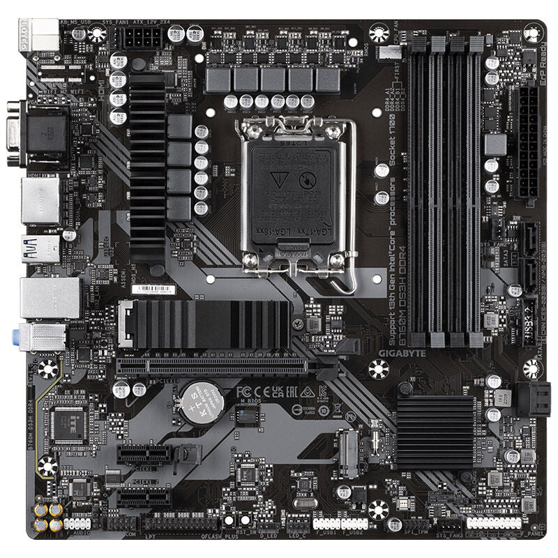 Gigabyte B760M DS3H DDR4 hovedkort detalj av PCIe slot