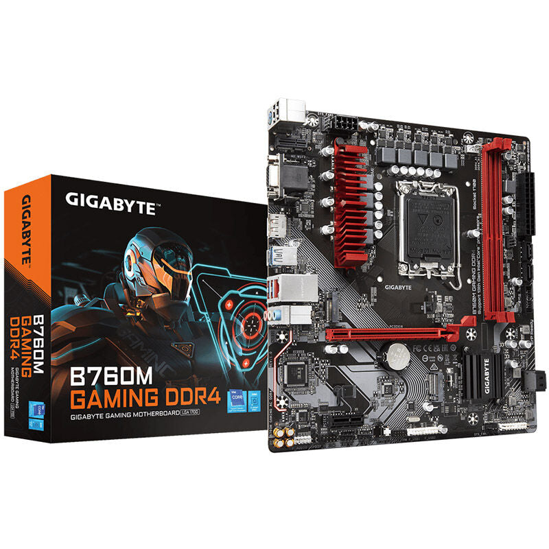 Gigabyte B760M Gaming DDR4 hovedkort forfra