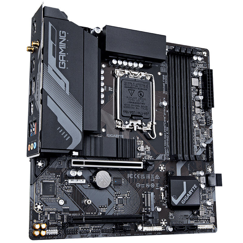 Gigabyte B760M Gaming X AX hovedkort bakside