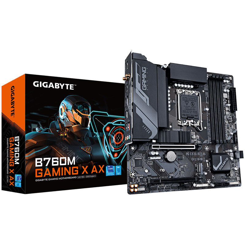 Gigabyte B760M Gaming X AX hovedkort forfra