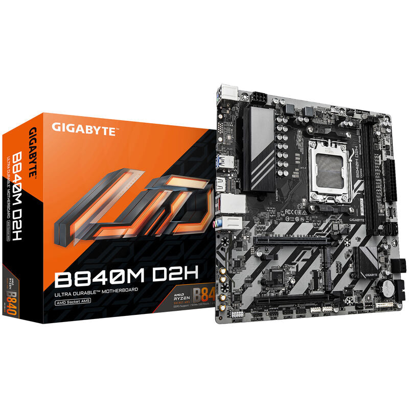 Gigabyte B840M D2H hovedkort forfra