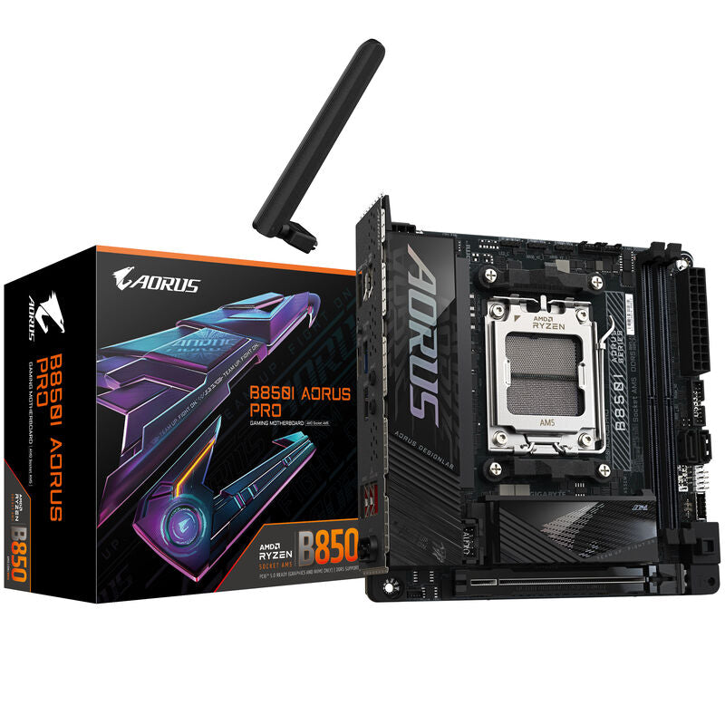 Gigabyte B850I AORUS Pro hovedkort forfra