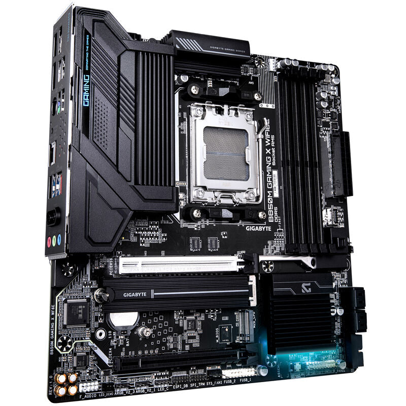 Gigabyte B850M Gaming X WiFi6E hovedkort bakside