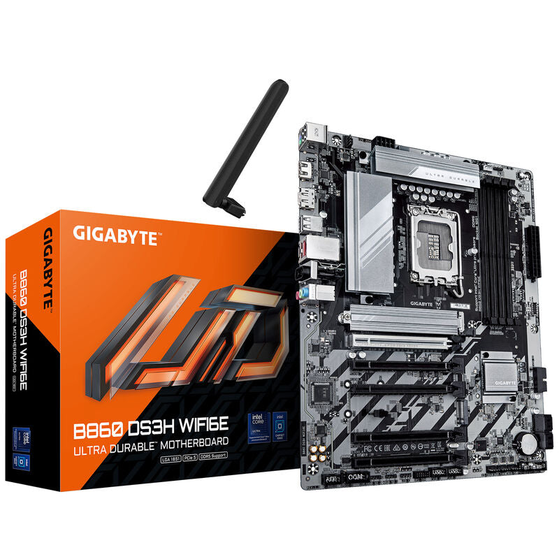 Gigabyte B860 DS3H WiFi6E hovedkort forfra