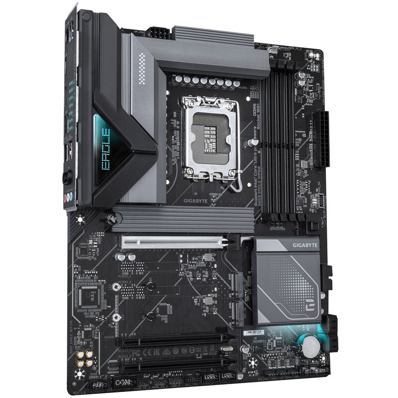 Gigabyte B860 Eagle WiFi6E hovedkort bakside med porter