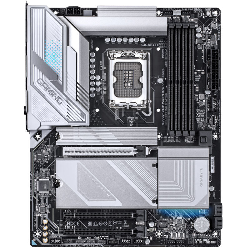 Detalj av Gigabyte B860 Gaming X WiFi6E hovedkort PCIe-spor