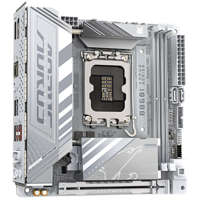Gigabyte B860I Aorus Pro ICE hovedkort ITX bakside