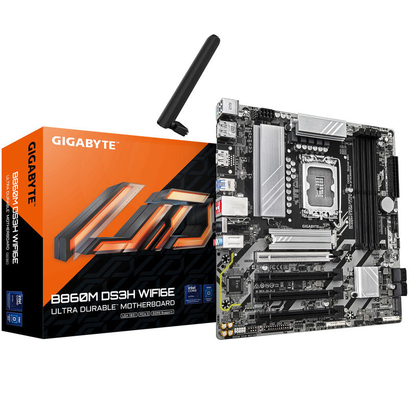 Gigabyte B860M DS3H WIFI6E hovedkort forfra